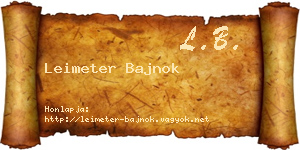 Leimeter Bajnok névjegykártya